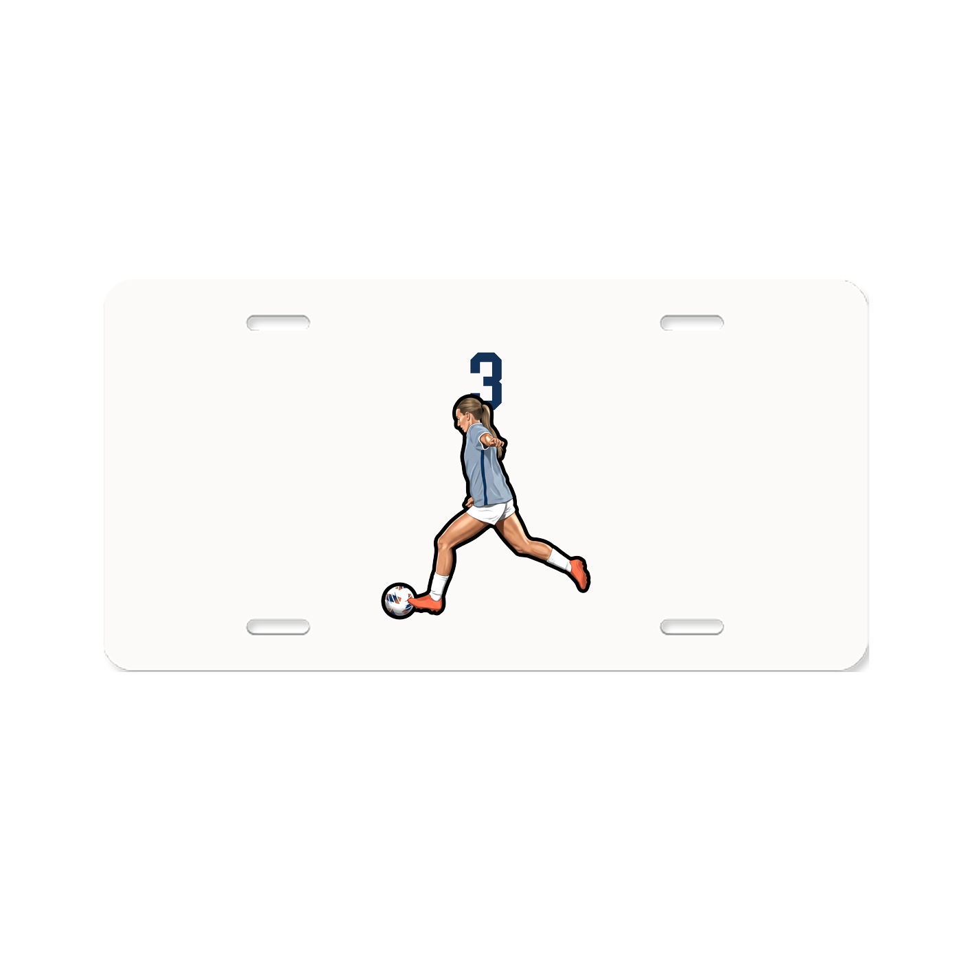 License Plate — Number Top in Classic