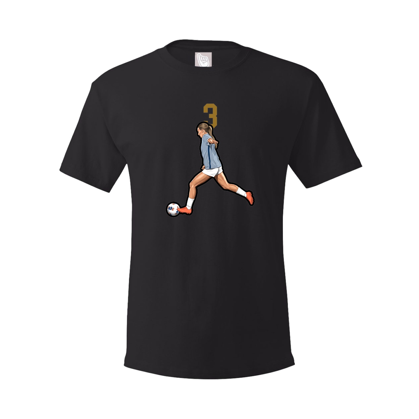 Youth Tee — Number Top in Black