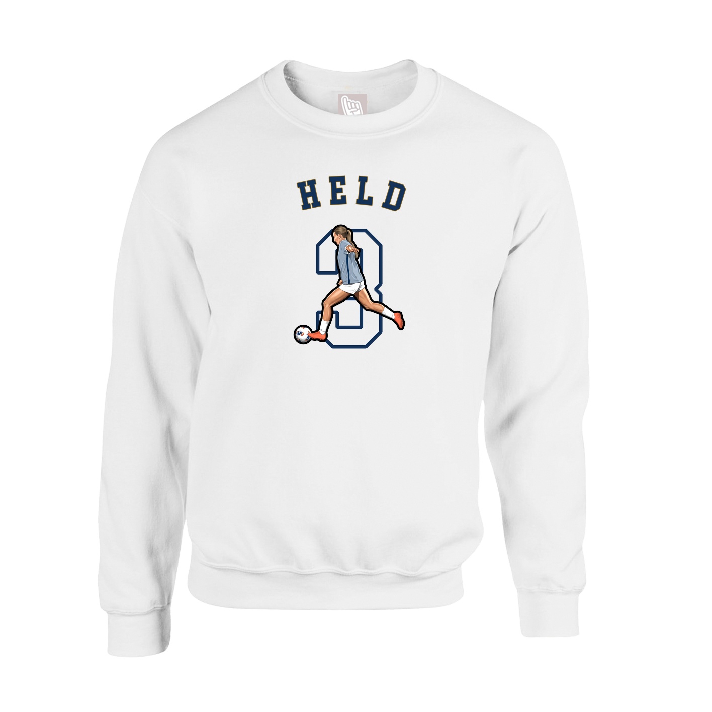 Fleece Crew — Shirsey Arch in White
