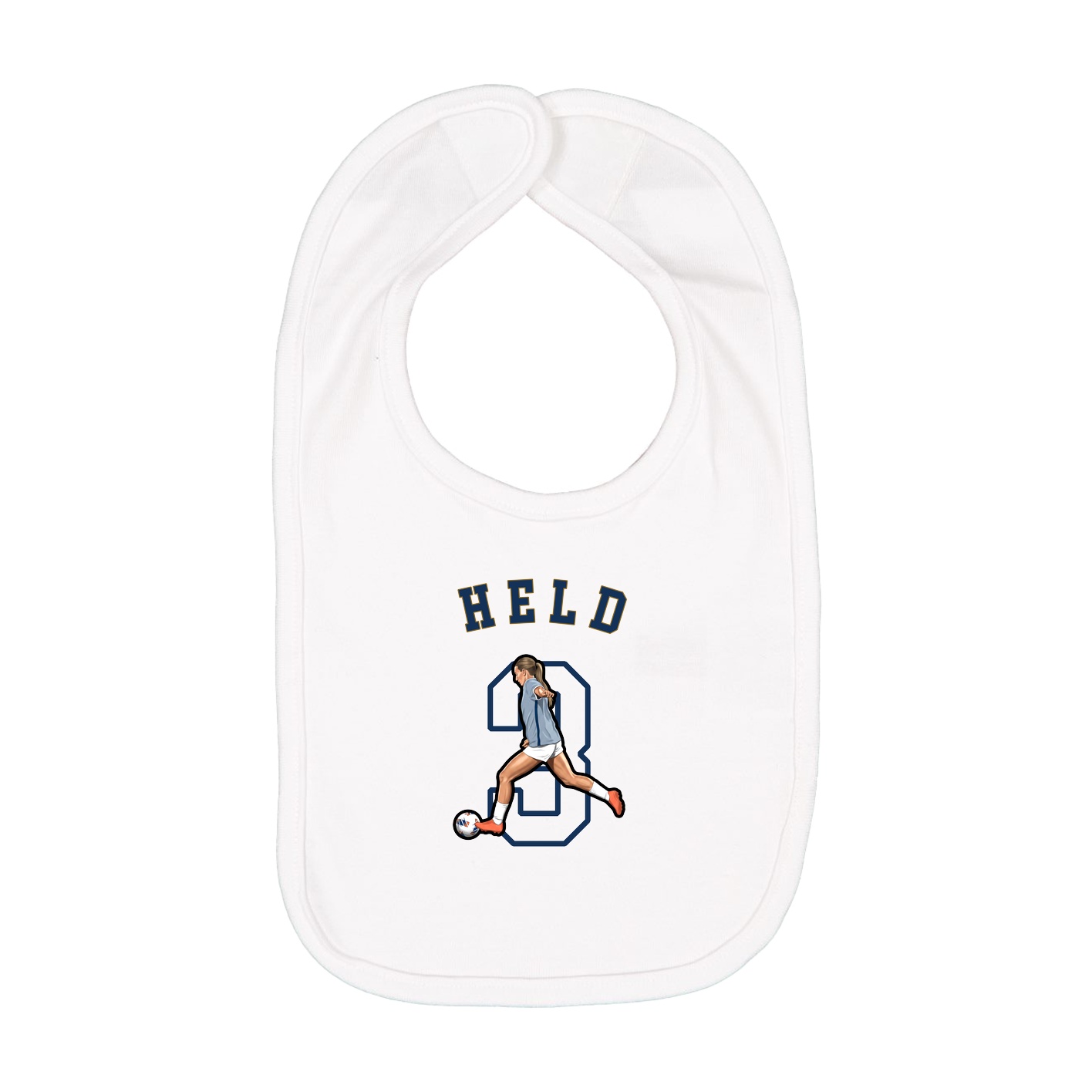 Infant Bib — Shirsey Arch in White
