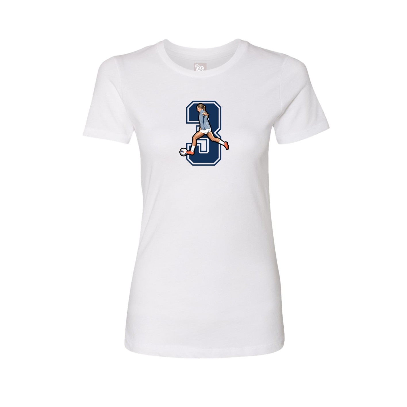 Womens Tee — Number in White