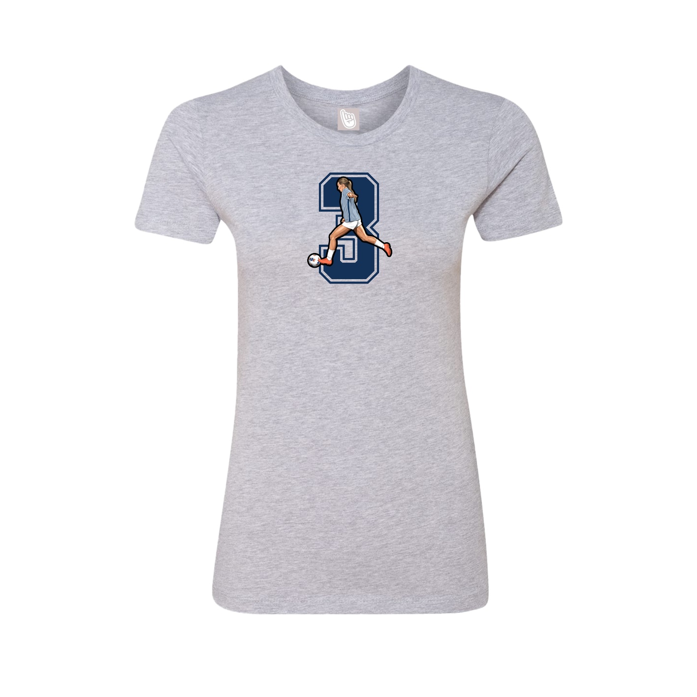 Womens Tee — Number in Grey