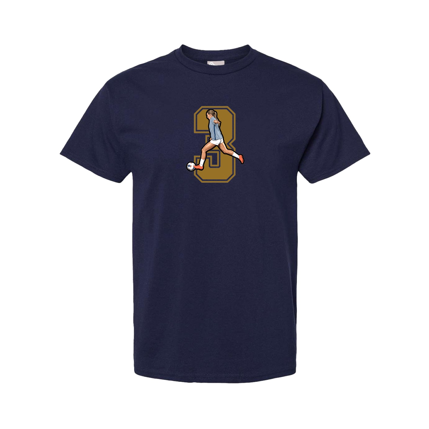 Youth Tee — Number in Navy