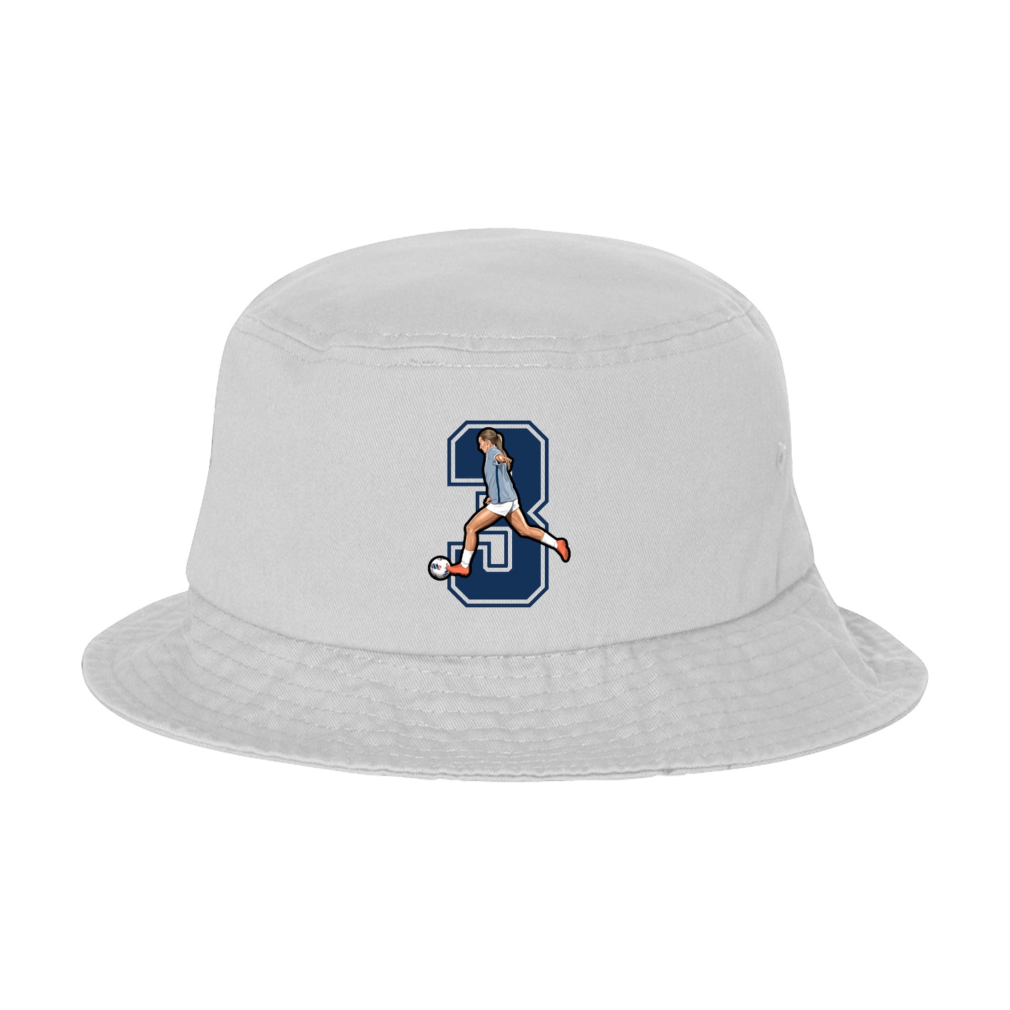 Bucket Cap — Number in White