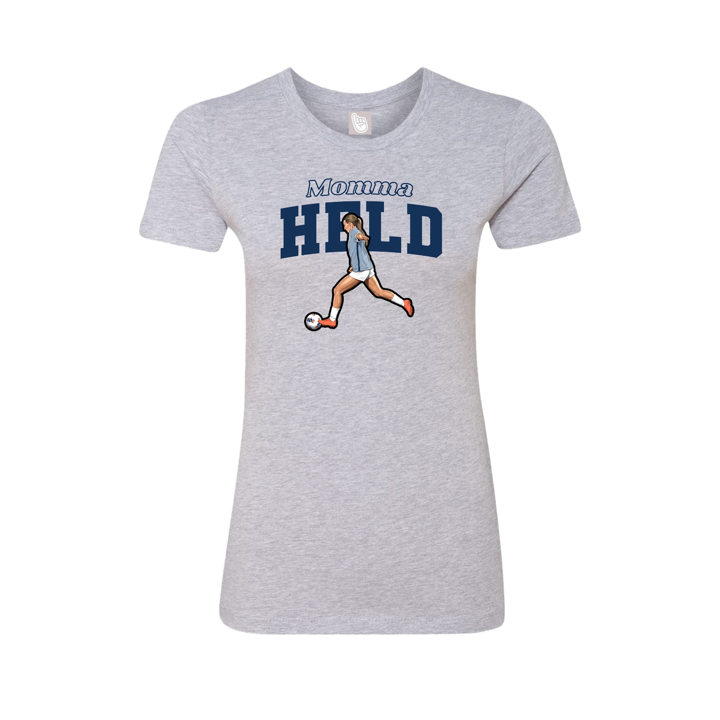 Womens Tee — Mothers Day Block in Grey
