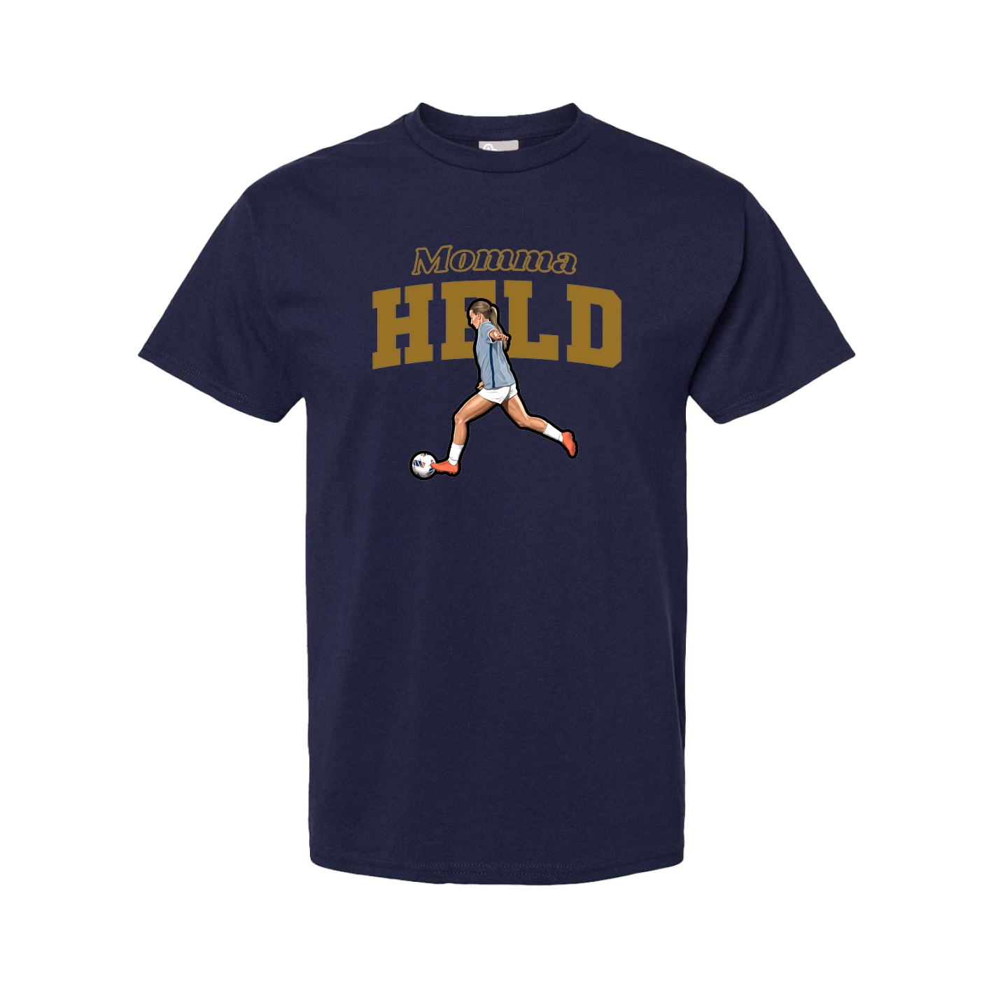 Youth Tee — Mothers Day Block in Navy