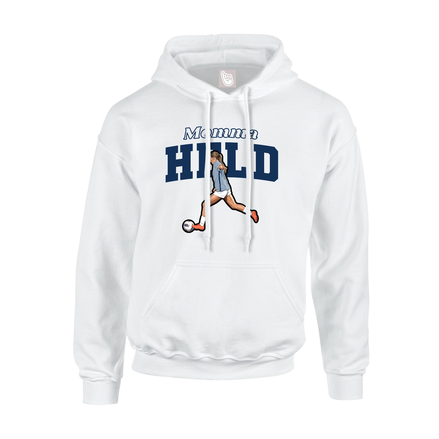 Youth Hoodie — Mothers Day Block in White