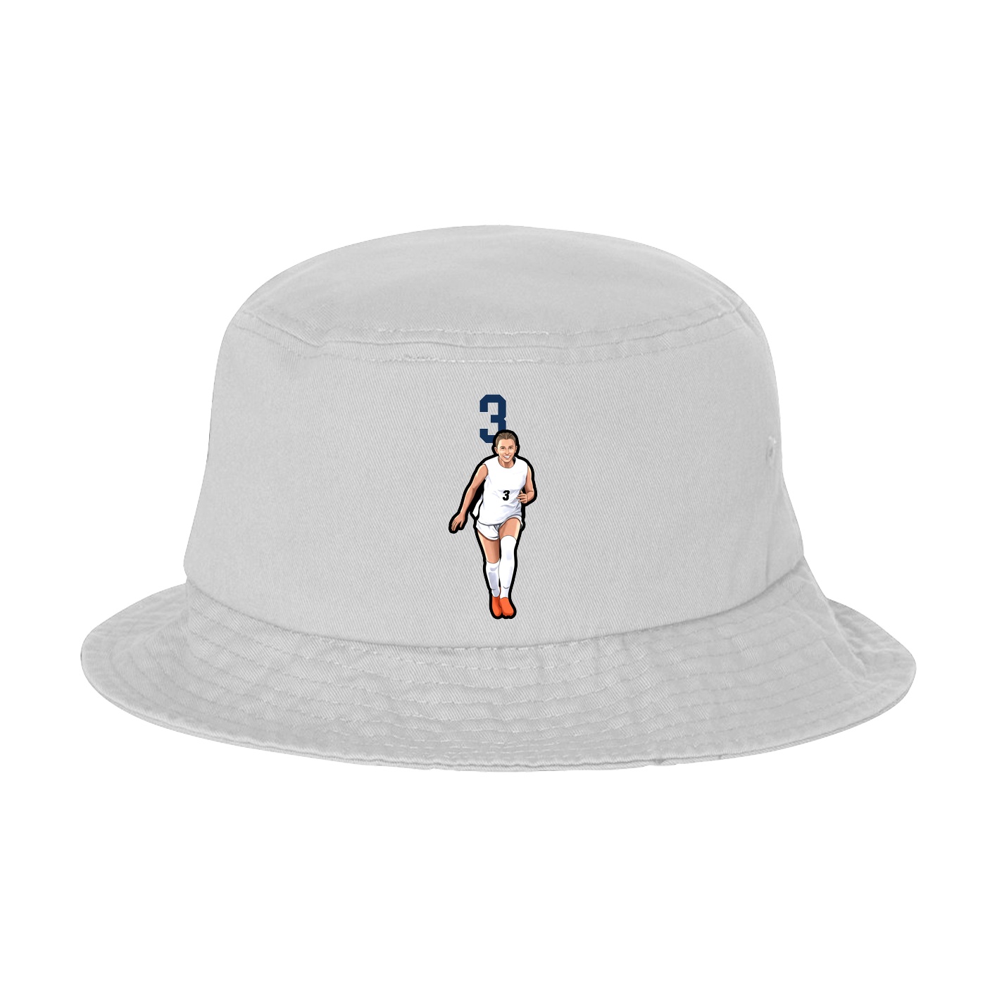 Bucket Cap — Number Top in White