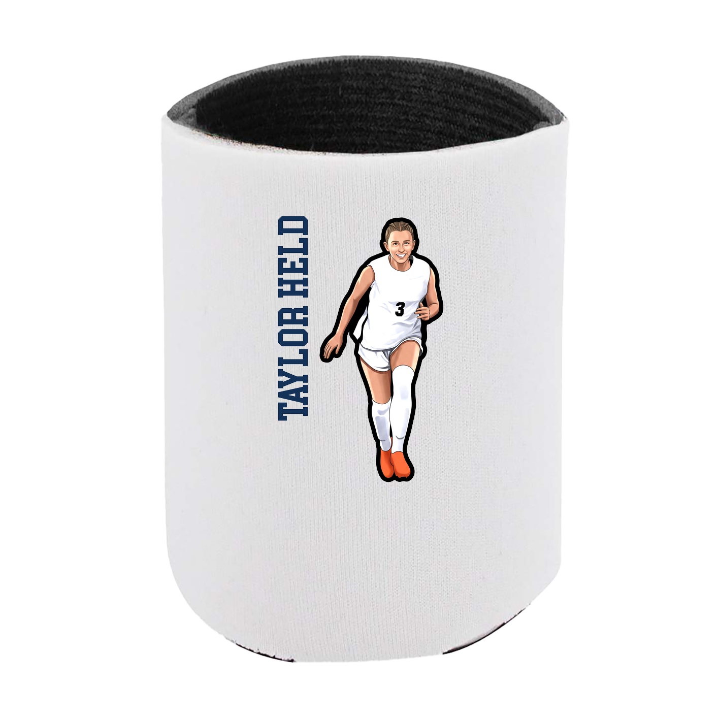 Can Holder — Name Vertical in White