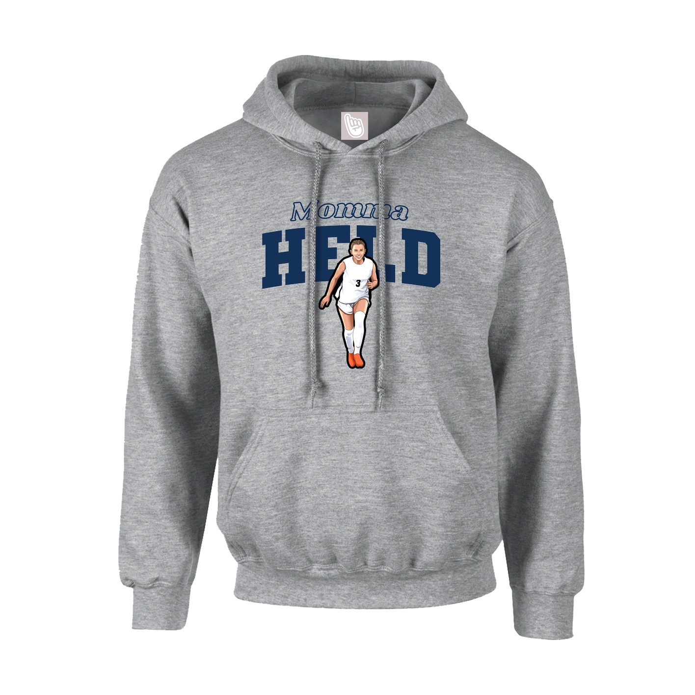 Youth Hoodie — Mothers Day Block in Grey