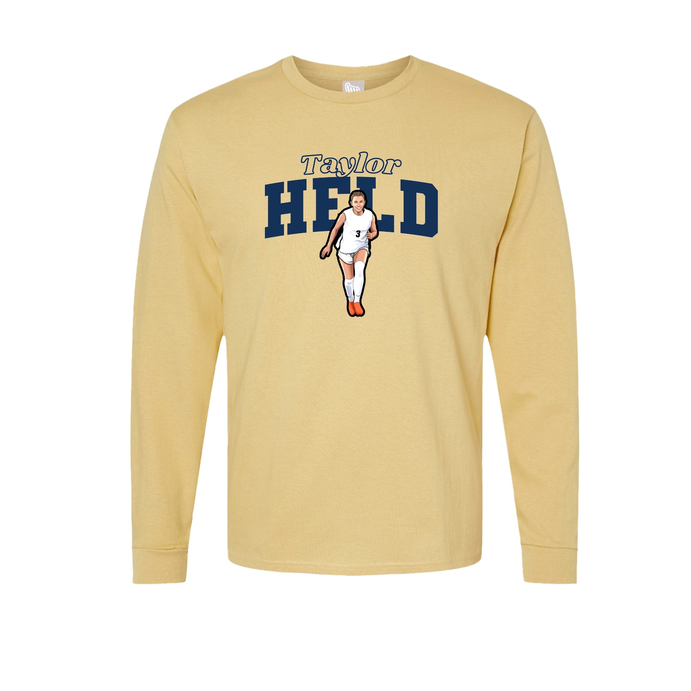 Long Sleeve Tee — Name Arch in Vegas Gold