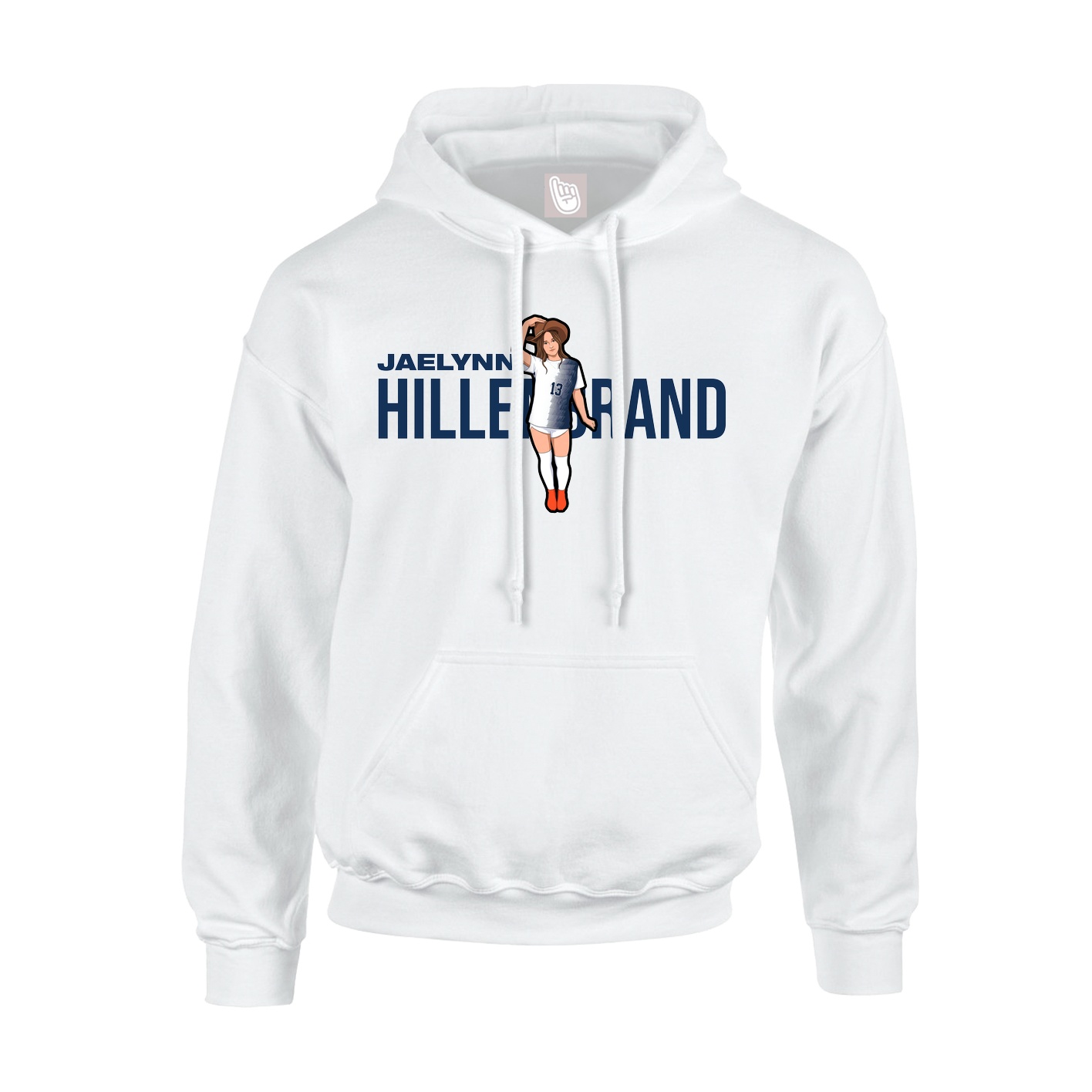 Youth Hoodie — Player Name in White