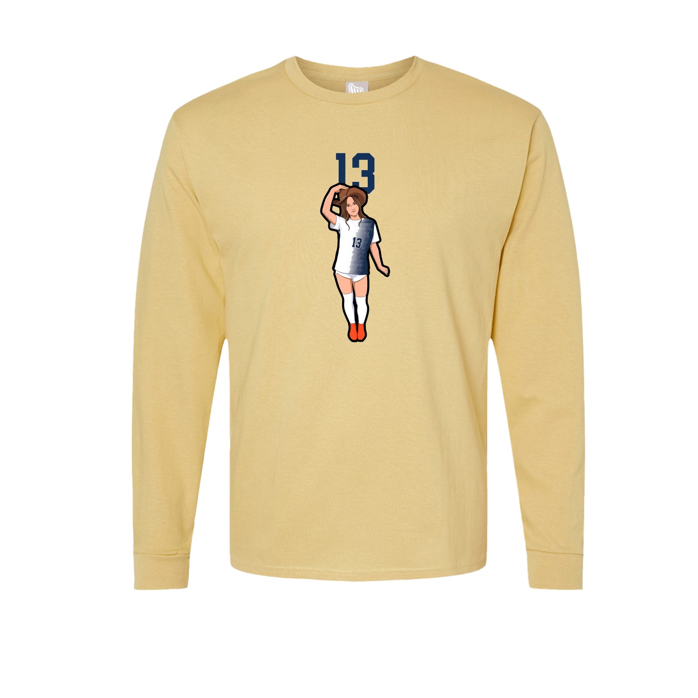 Long Sleeve Tee — Number Top in Vegas Gold