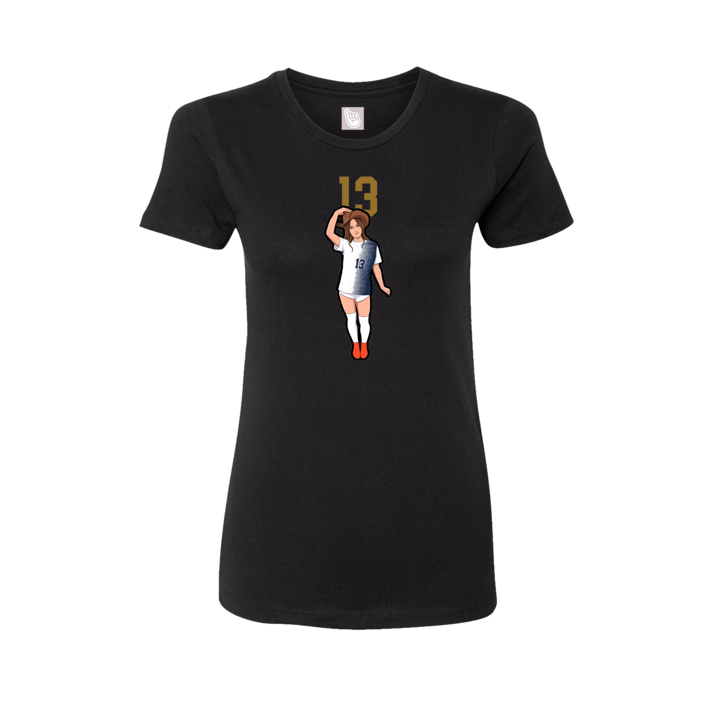 Womens Tee — Number Top in Black