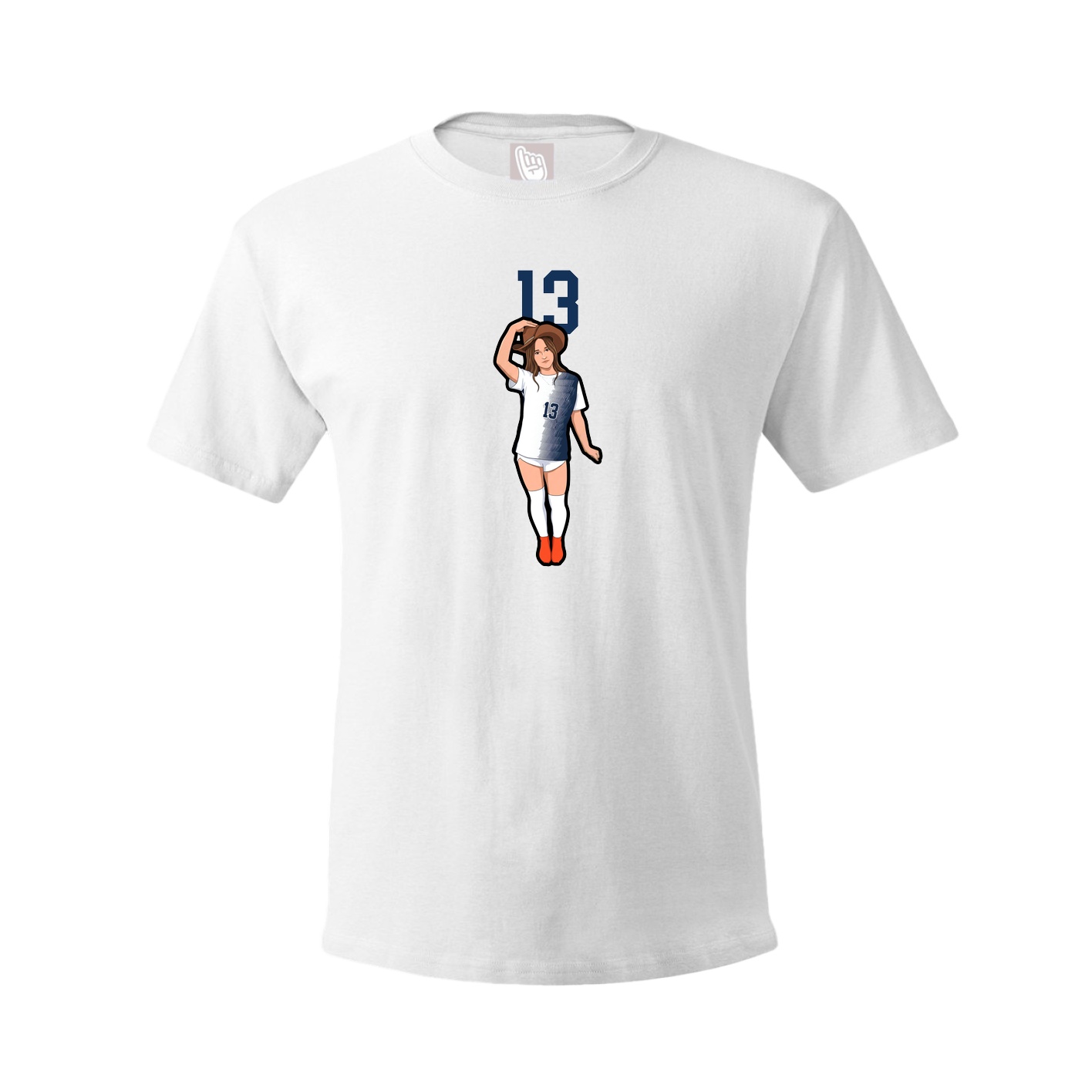Youth Tee — Number Top in White