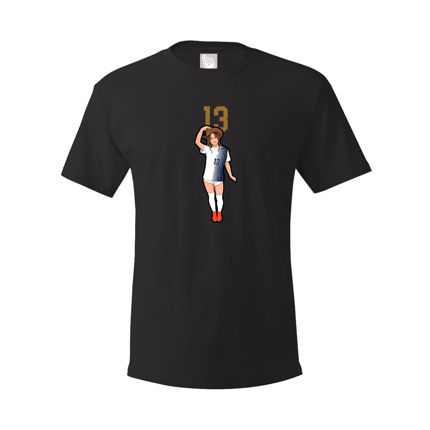 Youth Tee — Number Top in Black