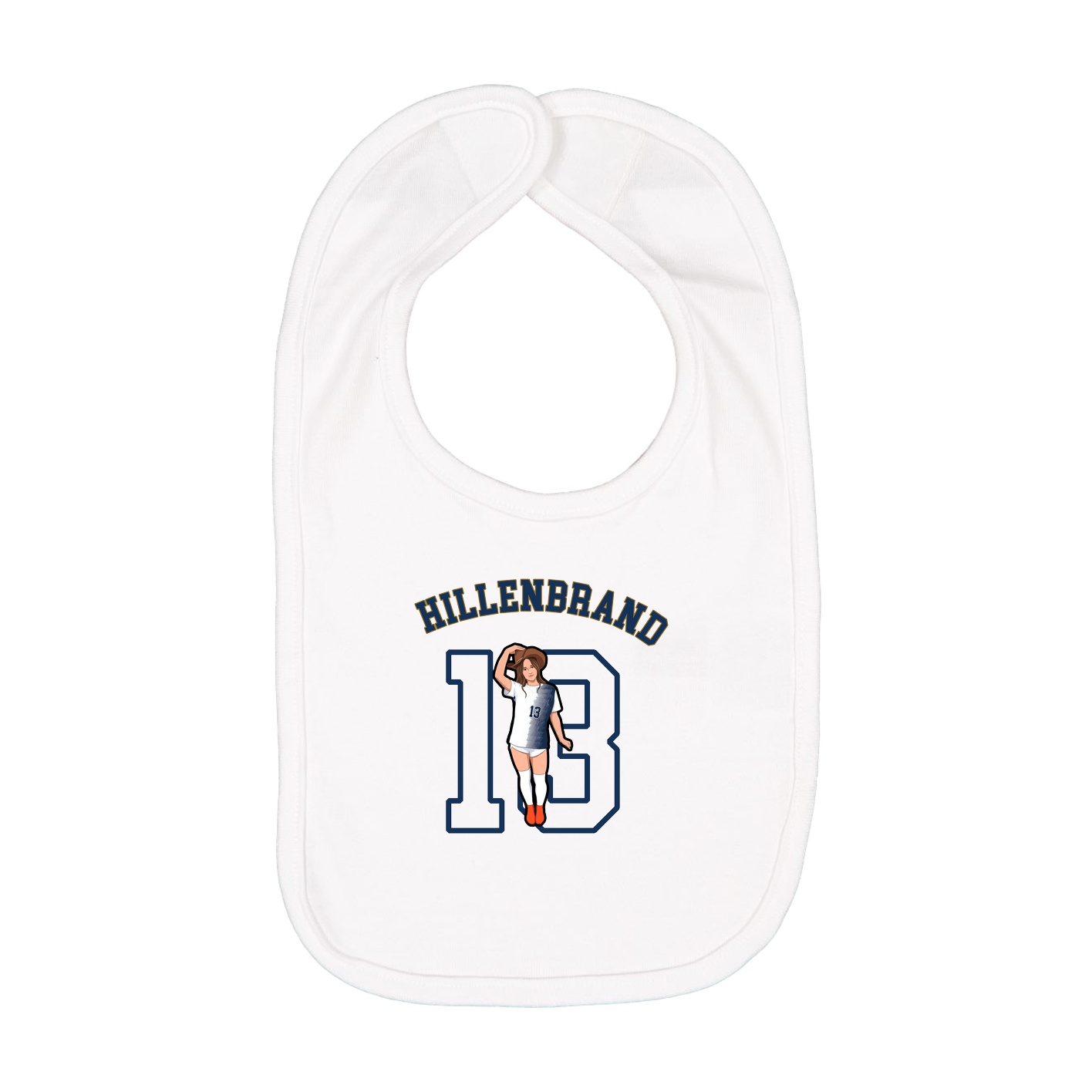 Infant Bib — Shirsey Arch in White