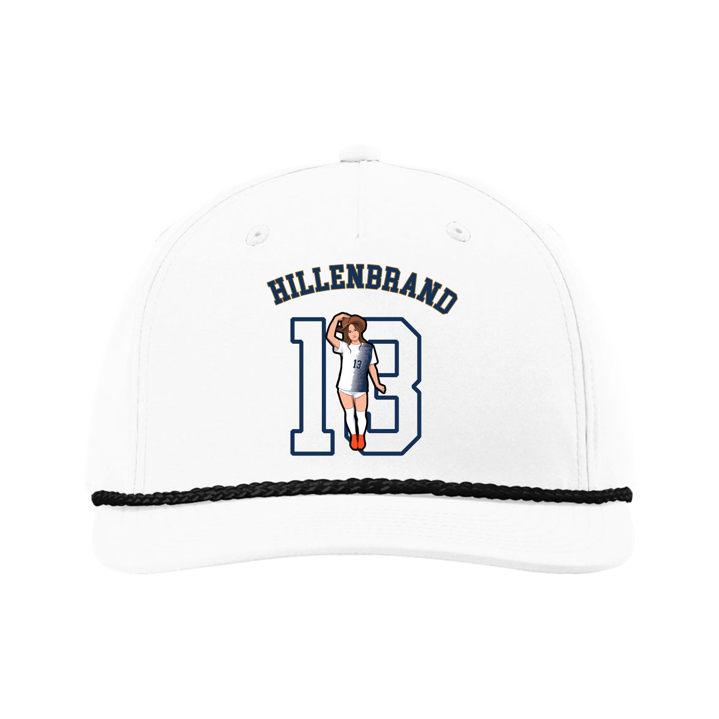 Five-Panel Classic Rope Cap — Shirsey Arch in White