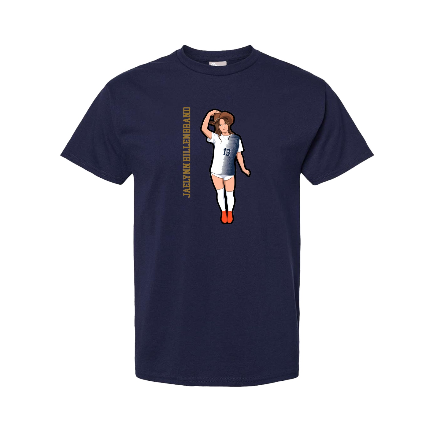 Youth Tee — Name Vertical in Navy