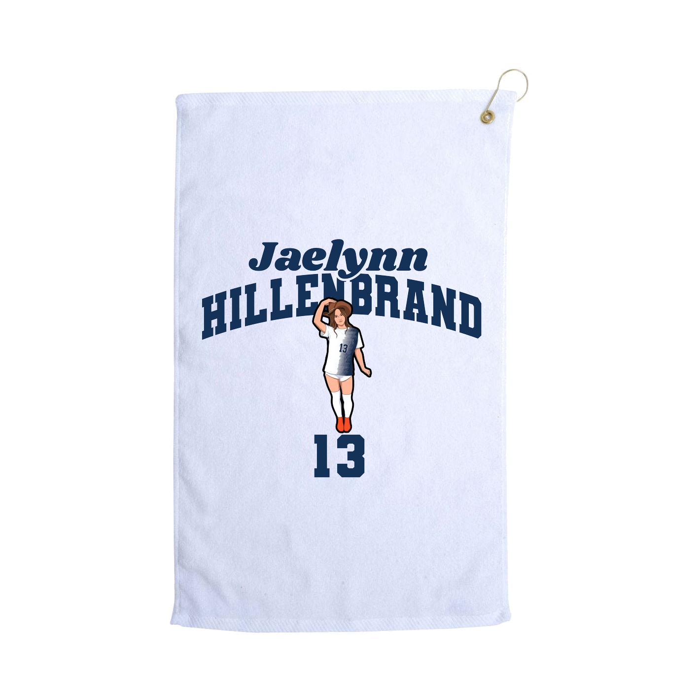 Golf Towel — Signature Arch in White