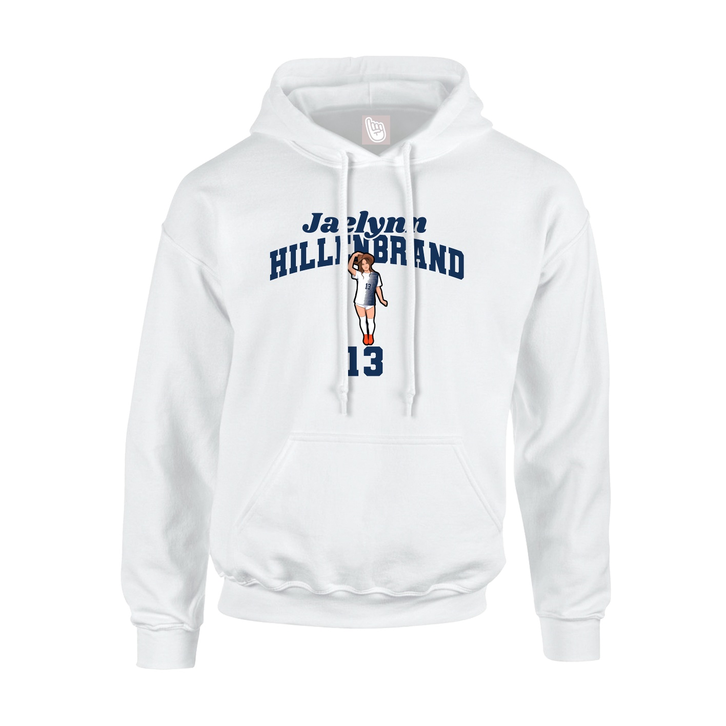 Youth Hoodie — Signature Arch in White