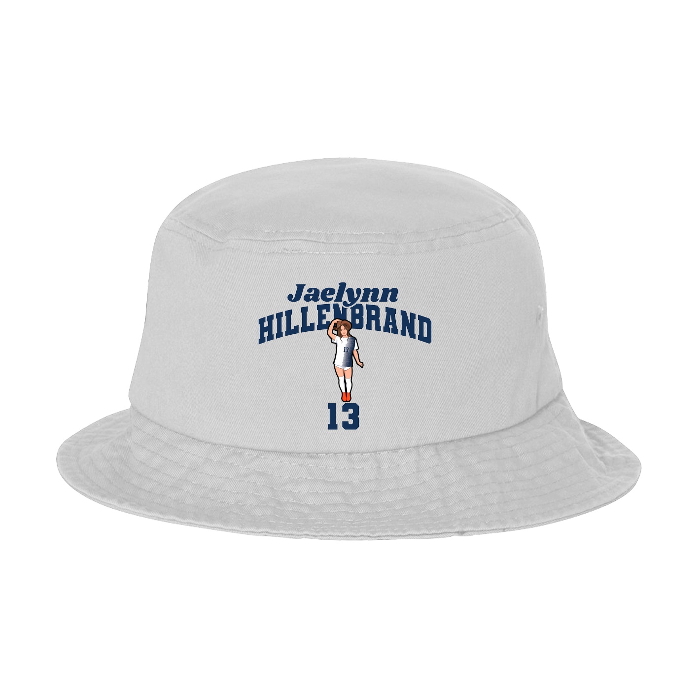 Bucket Cap — Signature Arch in White