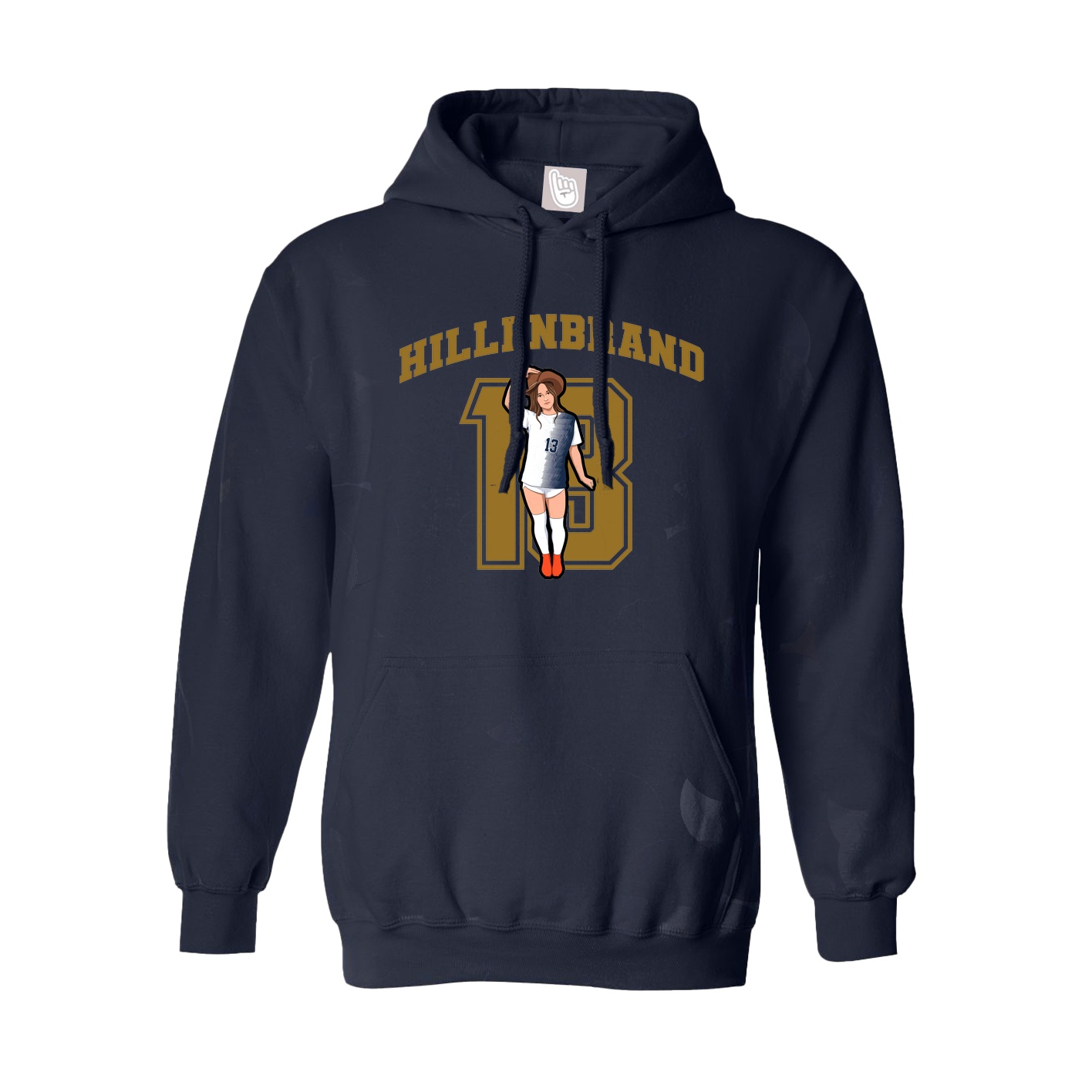 Youth Hoodie — Number in Navy