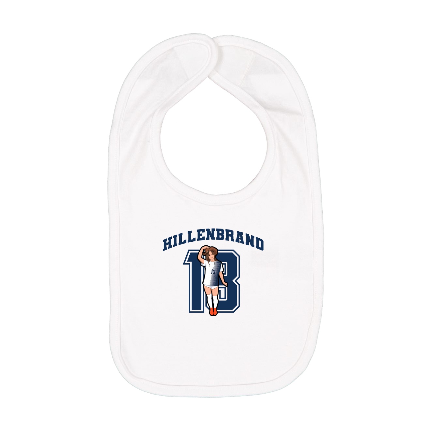 Infant Bib — Number in White