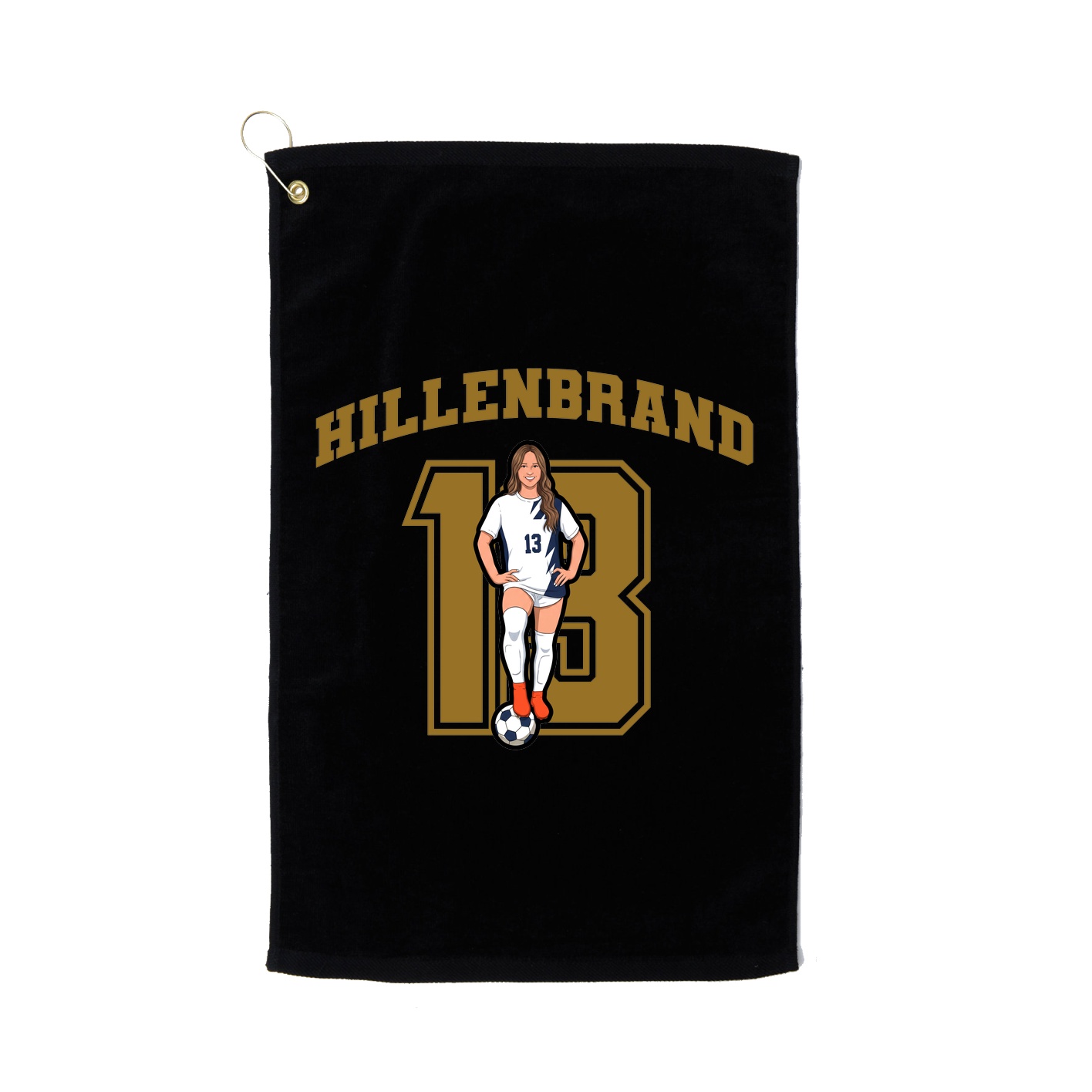 Golf Towel — Number in Black