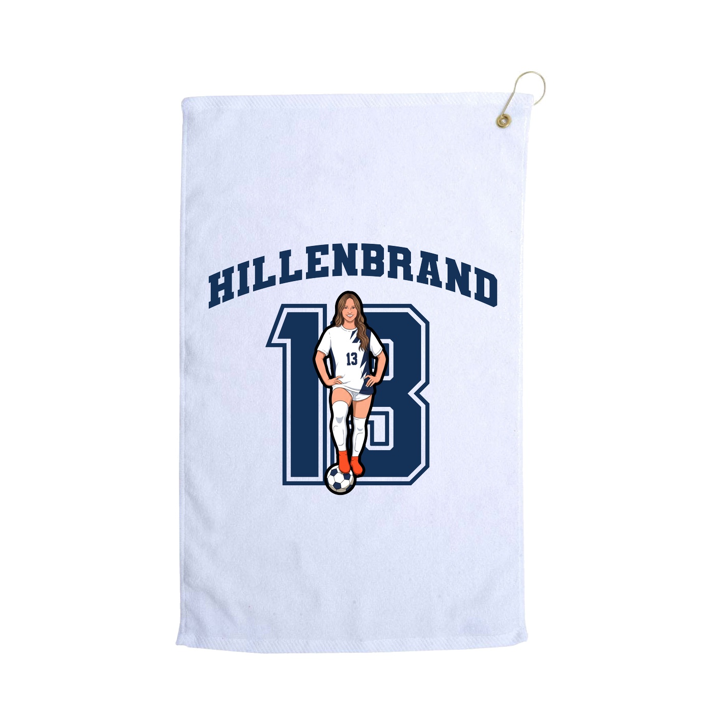 Golf Towel — Number in White