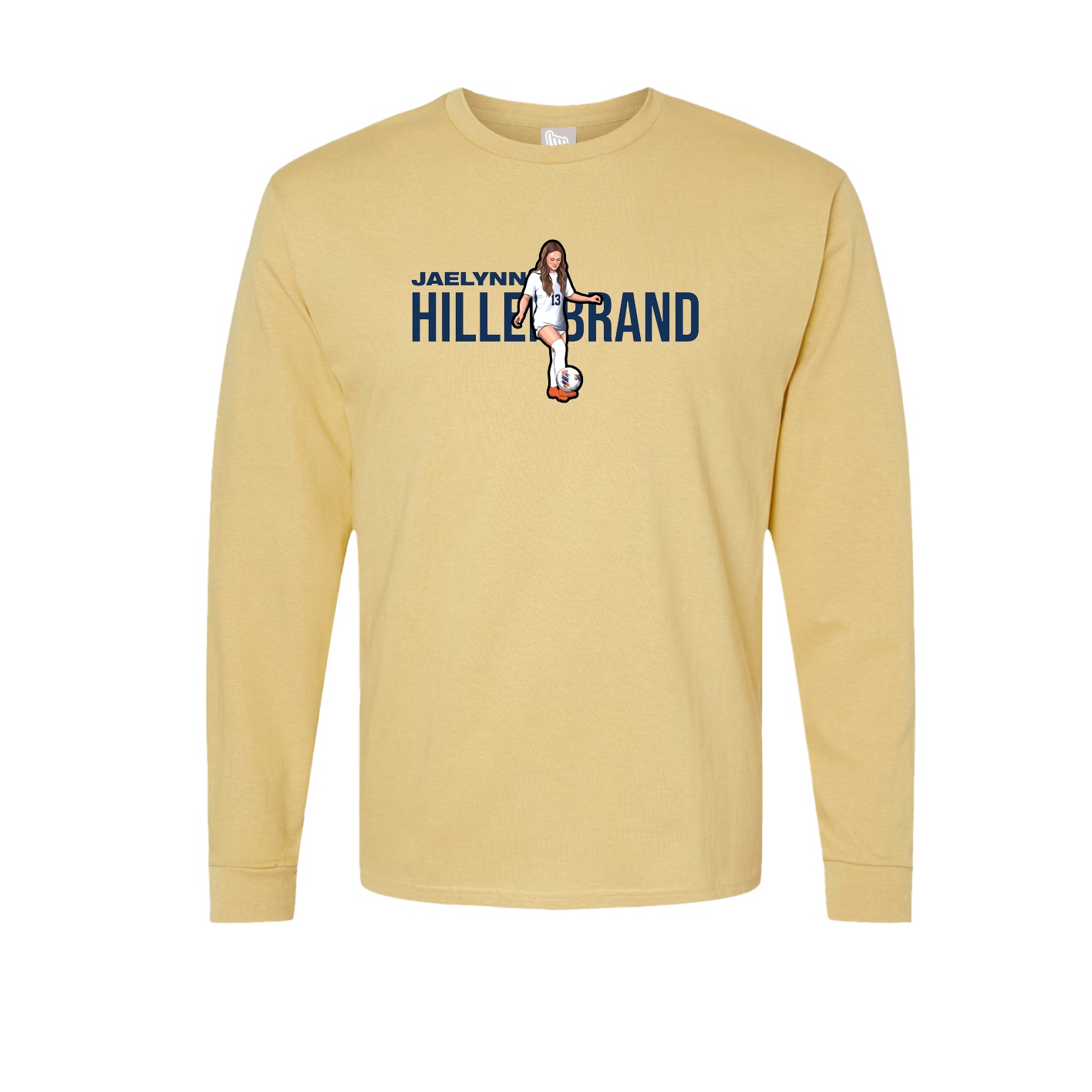 Long Sleeve Tee — Player Name in Vegas Gold