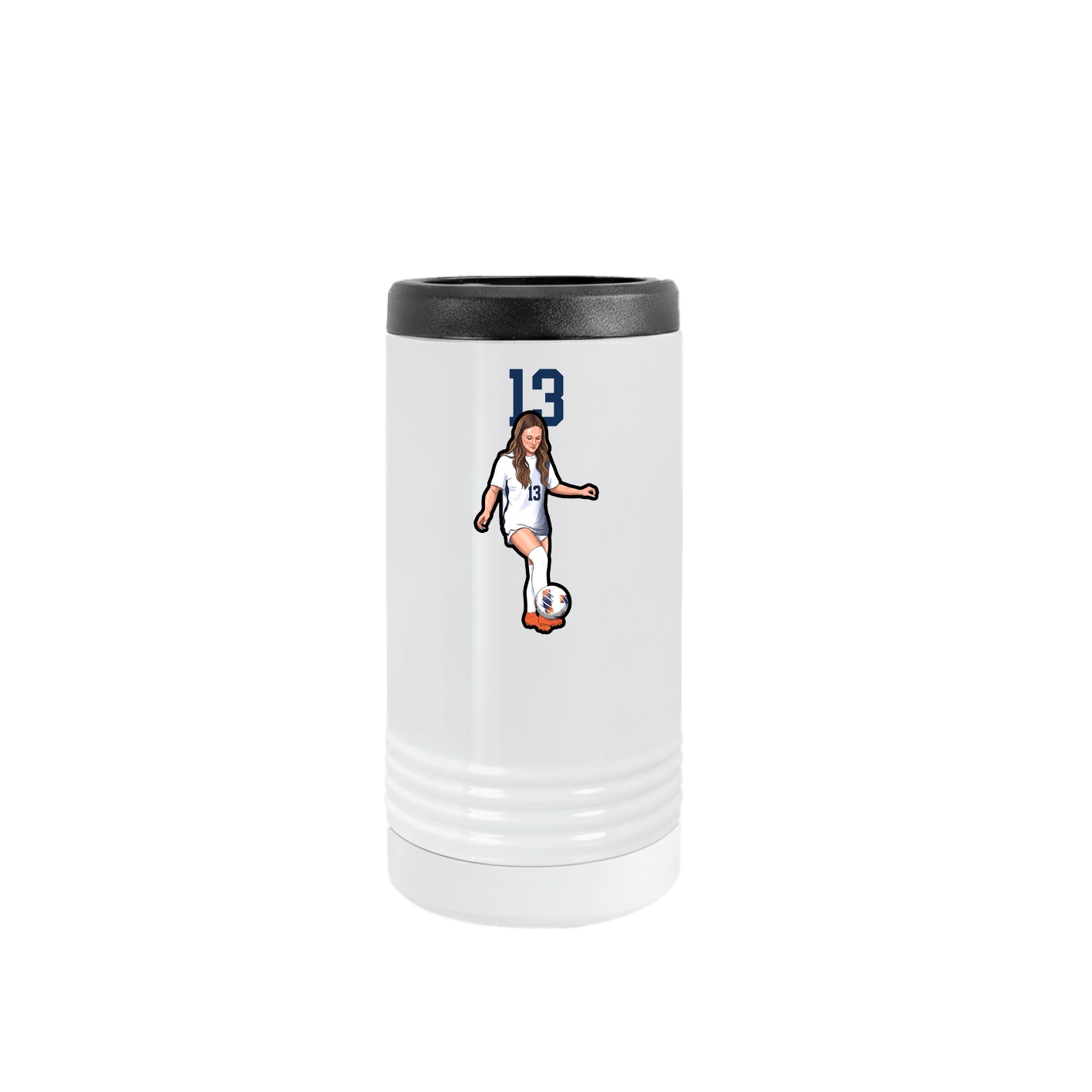 Slim Beverage Holder — Number Top in White