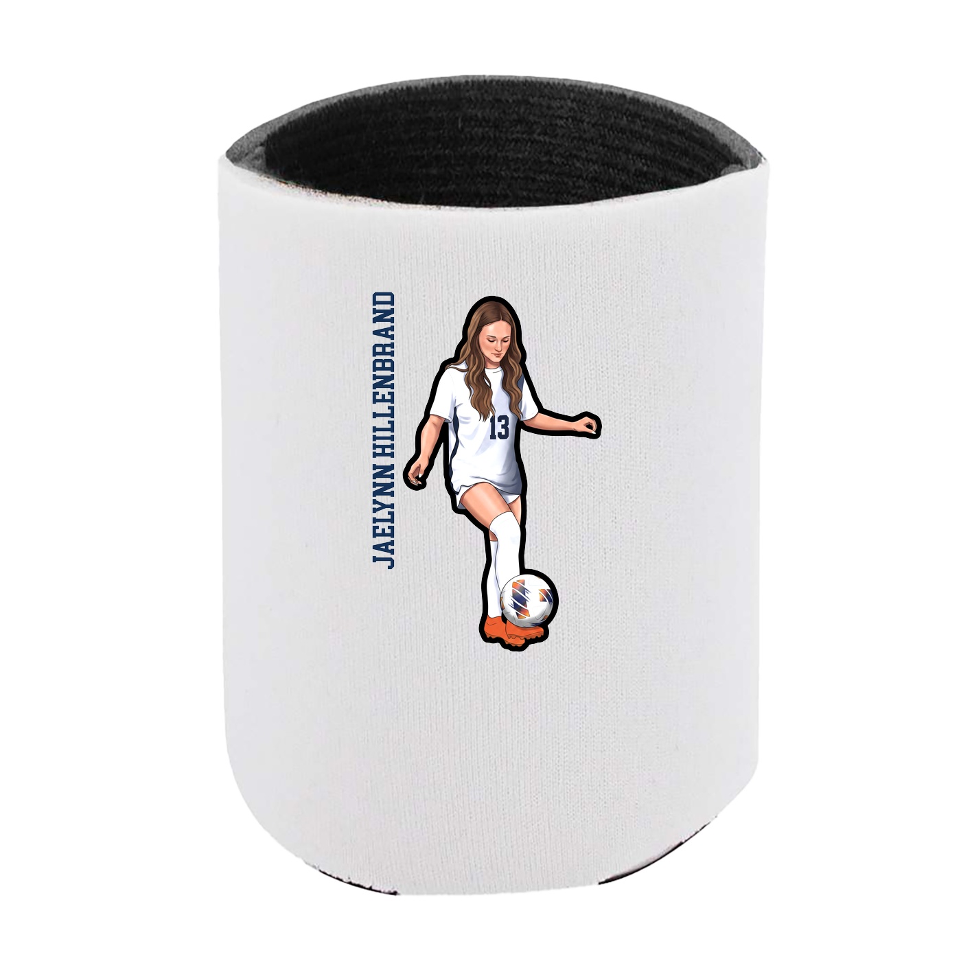 Can Holder — Name Vertical in White