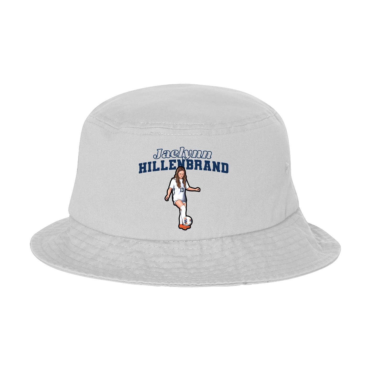 Bucket Cap — Name Arch in White