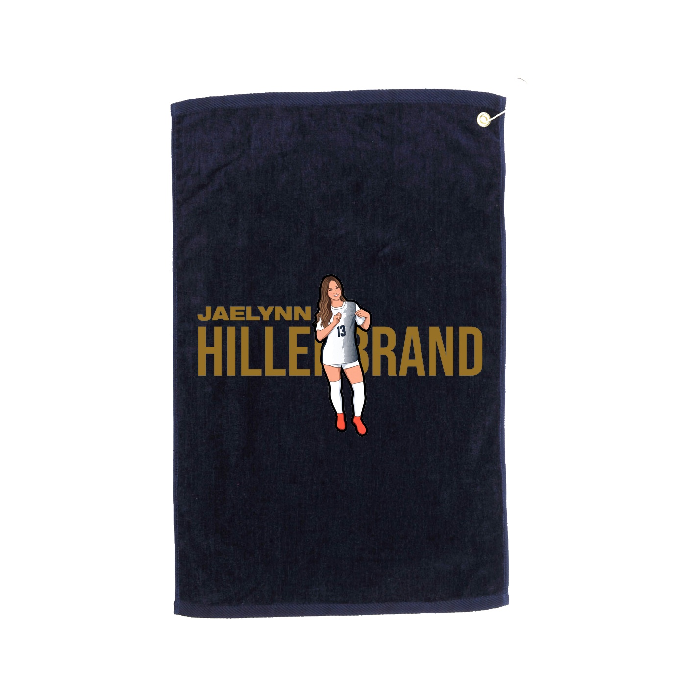 Golf Towel — Player Name in Navy