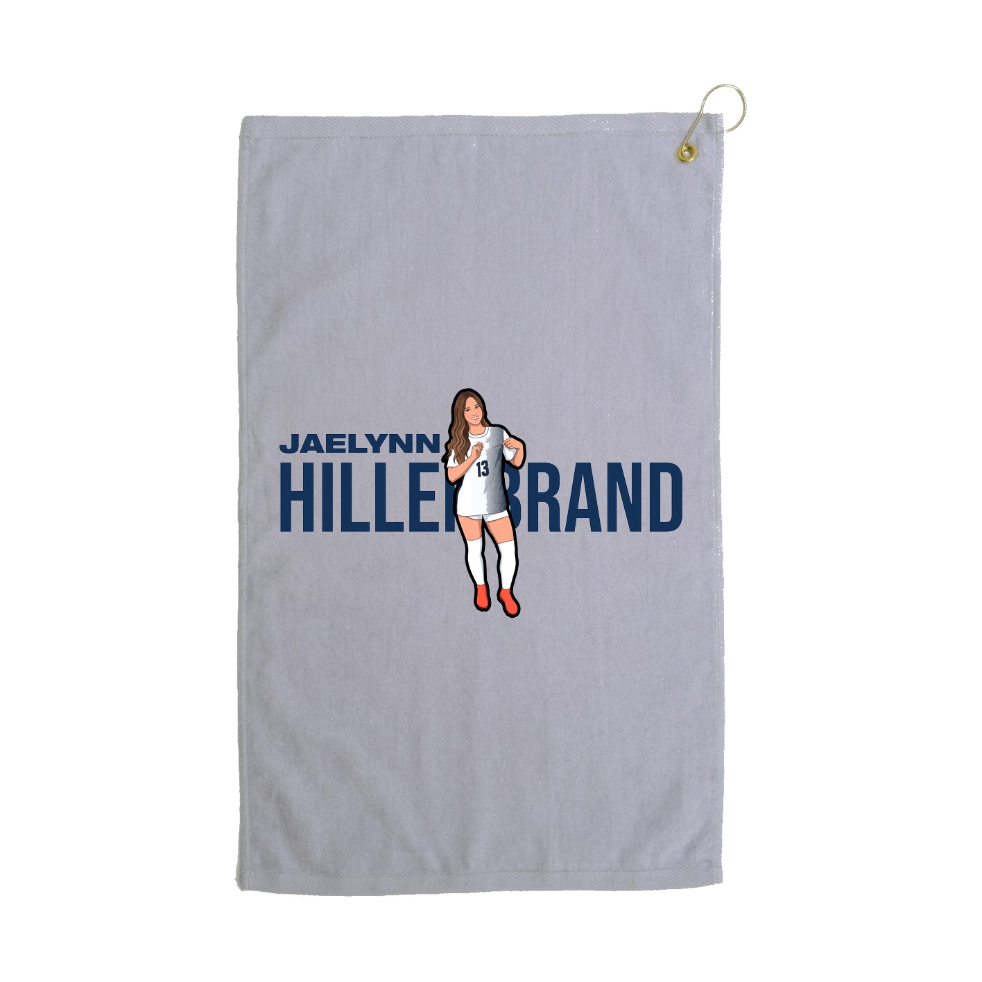 Golf Towel — Player Name in Grey