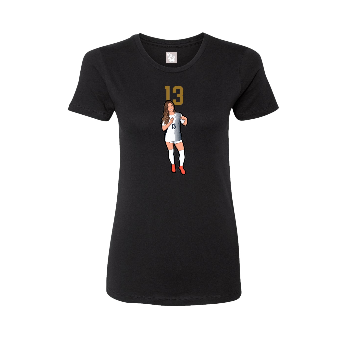 Womens Tee — Number Top in Black