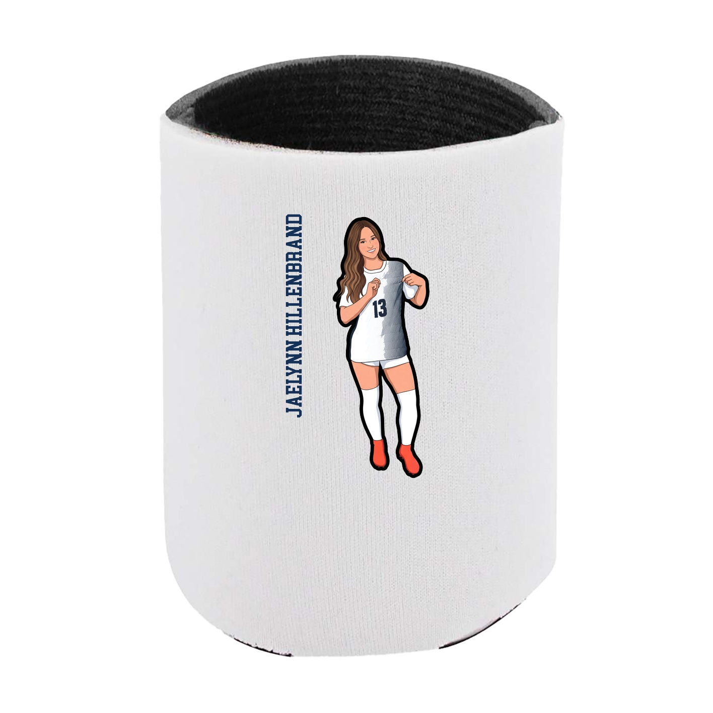 Can Holder — Name Vertical in White