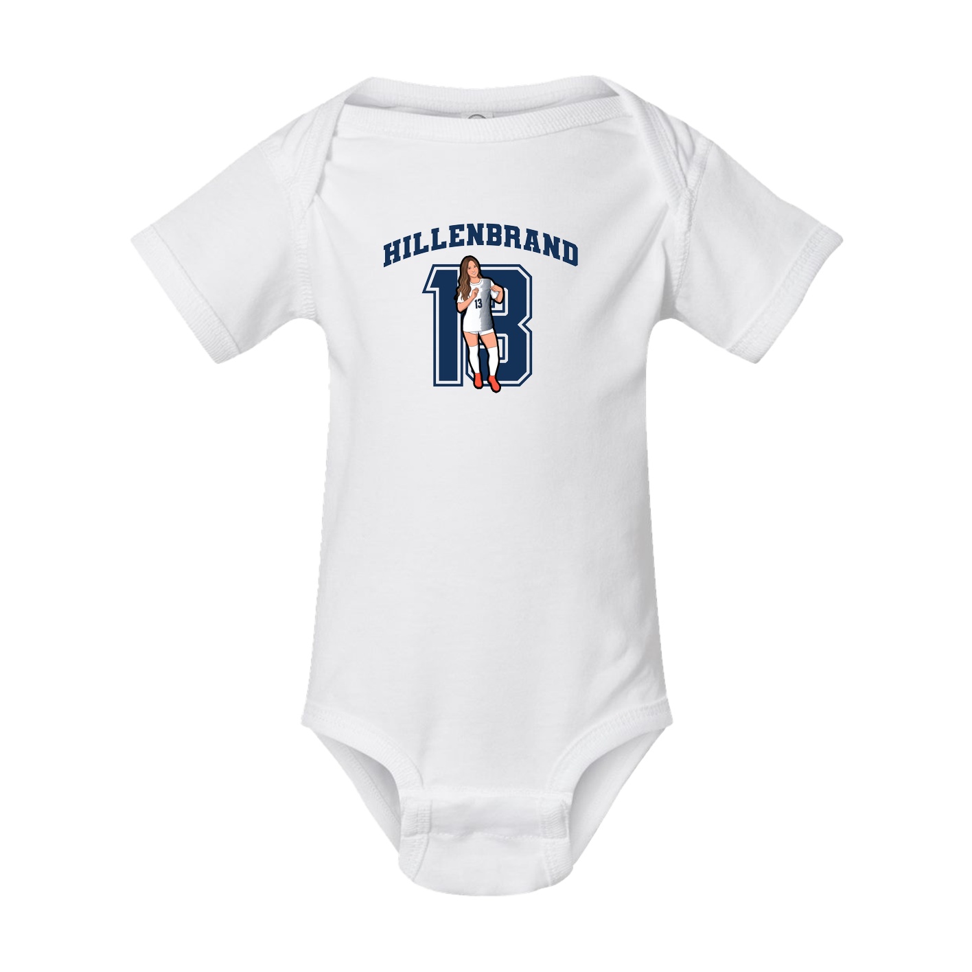 Baby Onesie — Number in White
