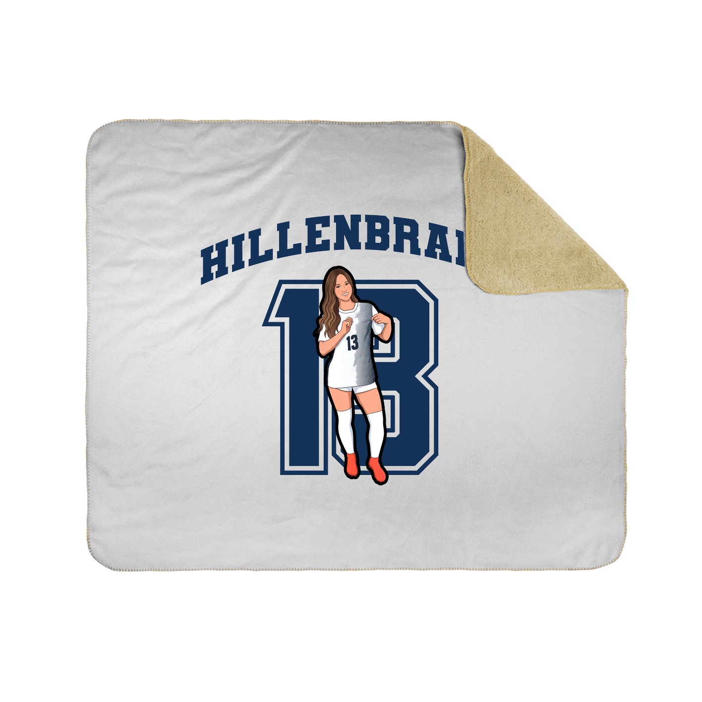 Throw Blanket — Number in White