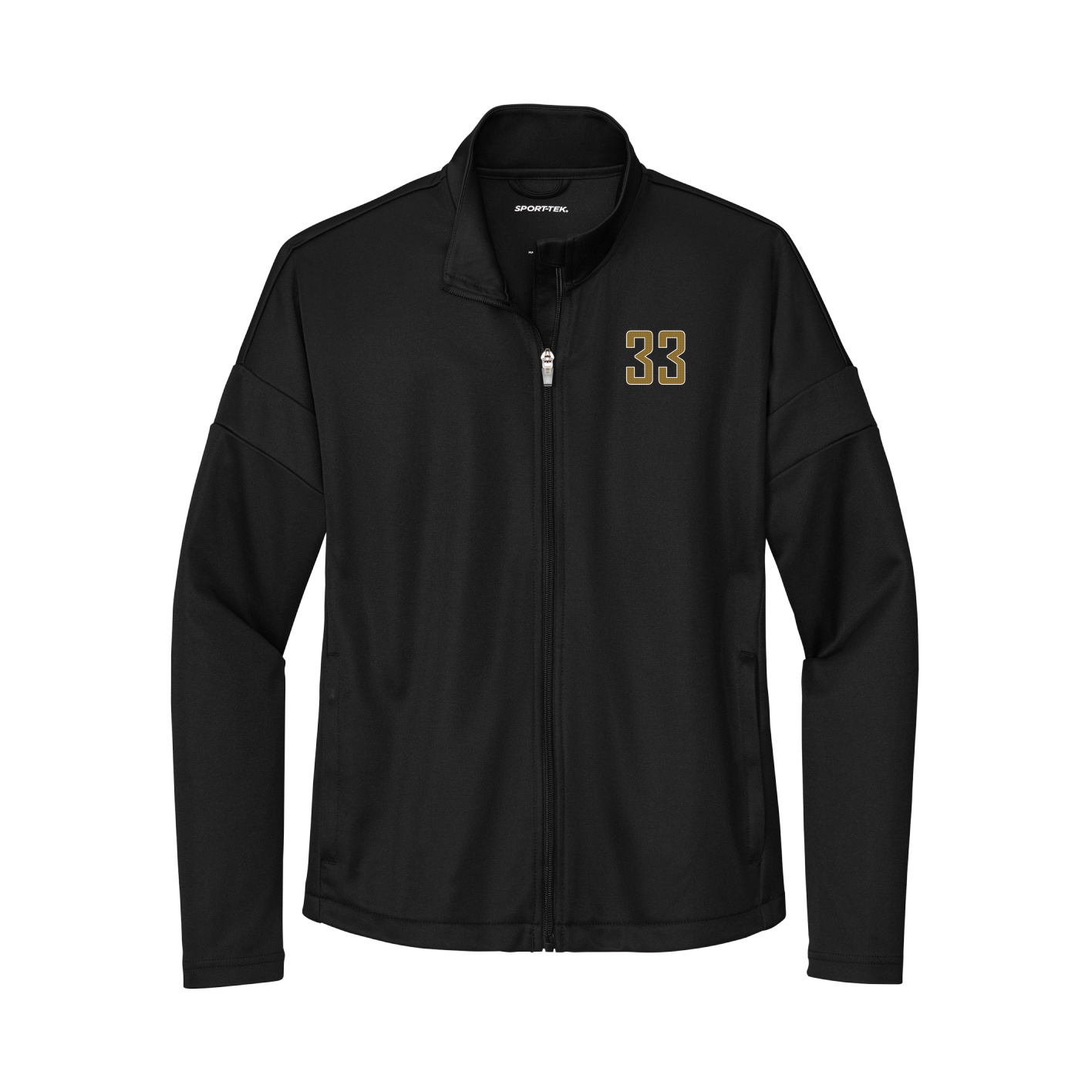 Womens Team Travel Full-Zip Jacket — Front Shirsy in Black