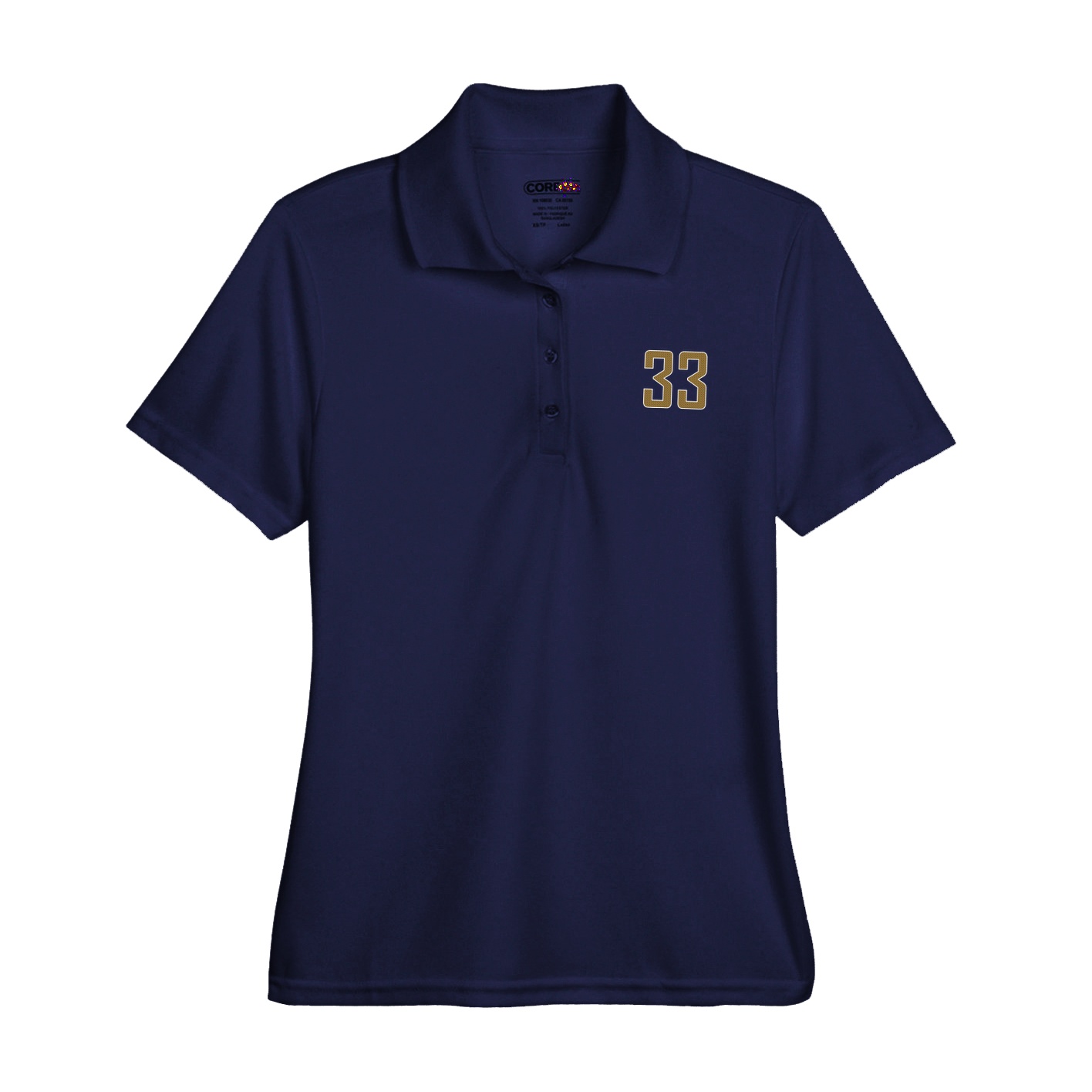 Womens Performance Polo — Front Shirsy in Navy