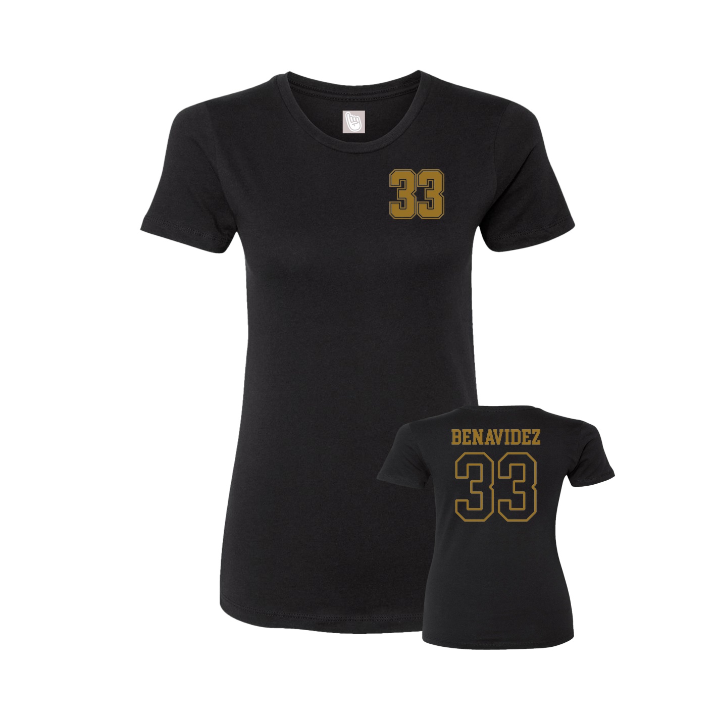 Womens Tee — Chest Back in Black