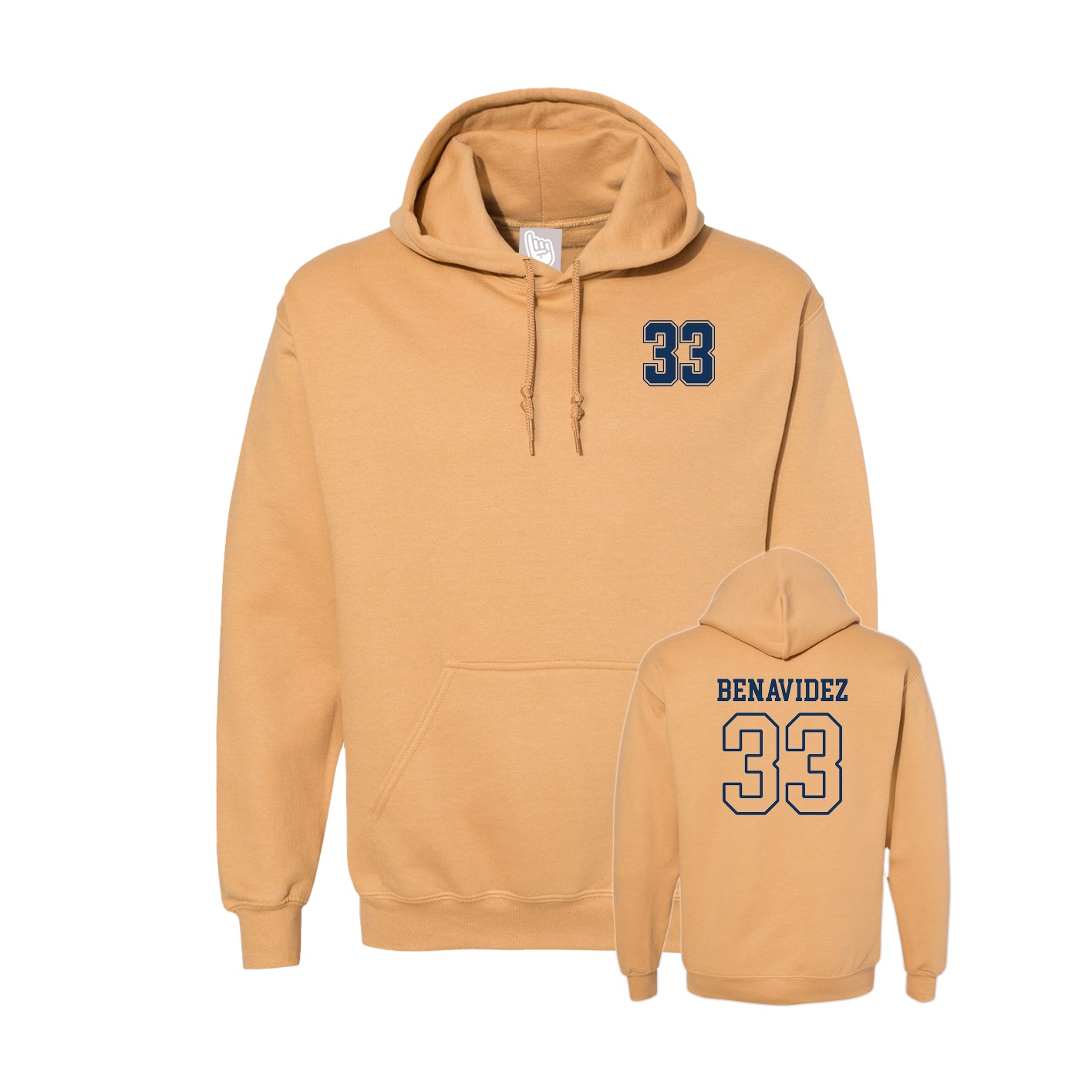 Hoodie — Chest Back in Vegas Gold