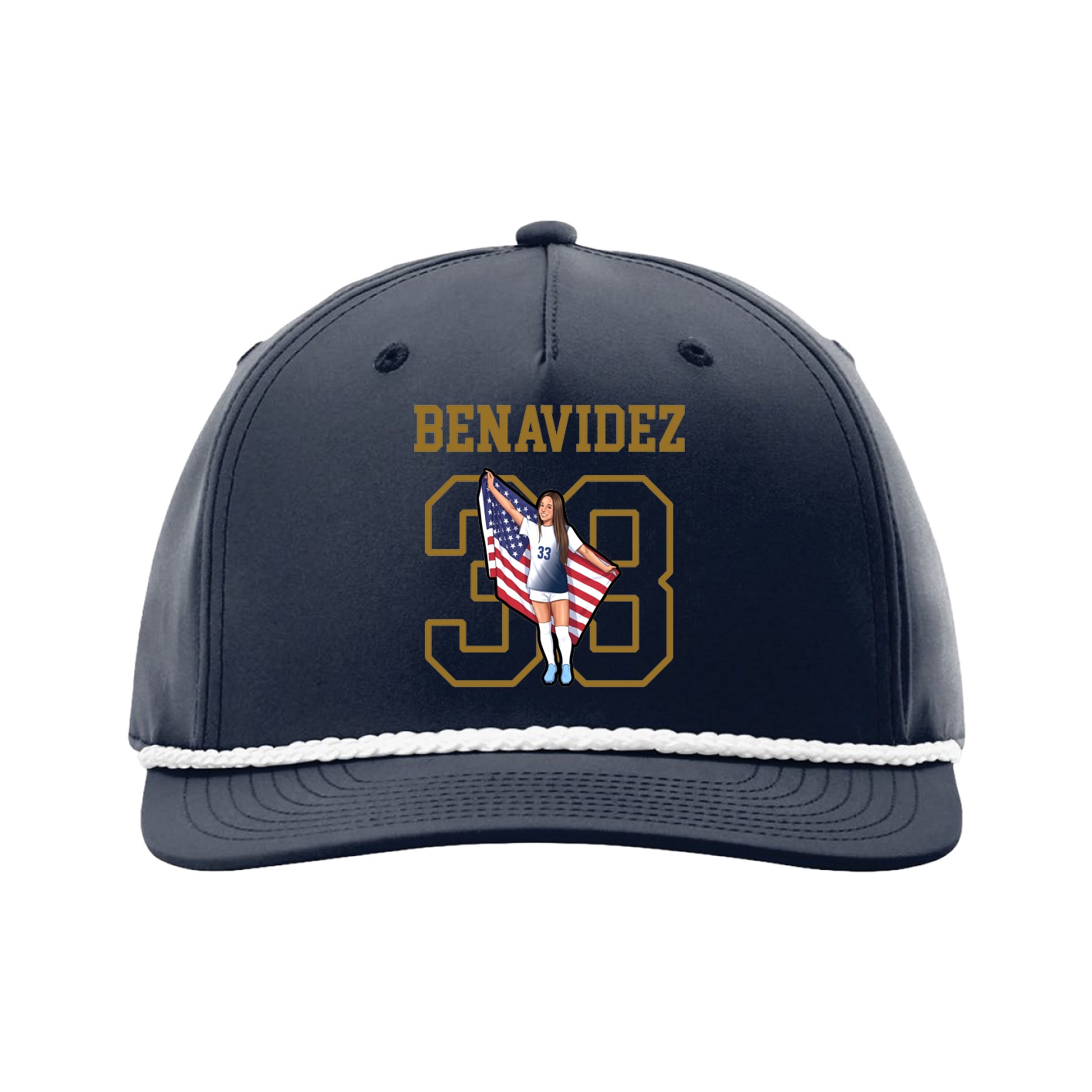 Five-Panel Classic Rope Cap — Shirsey in Navy