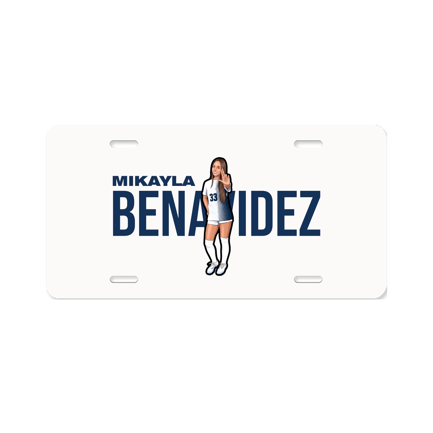 License Plate — Player Name in Classic