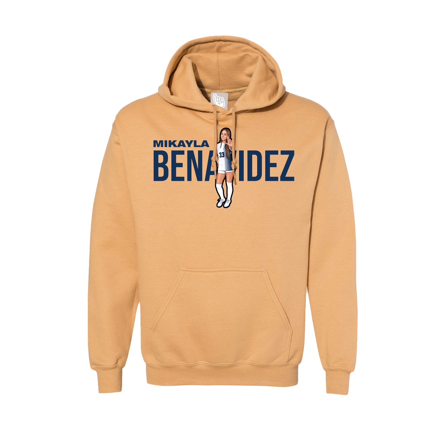 Hoodie — Player Name in Vegas Gold