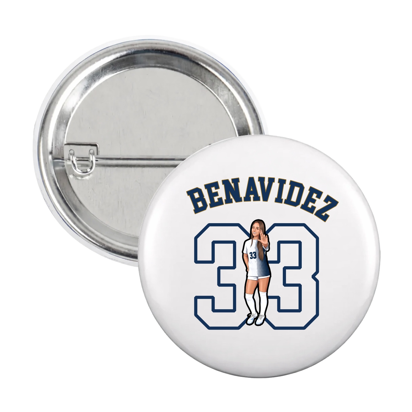 Game Day Button — Shirsey Arch in White