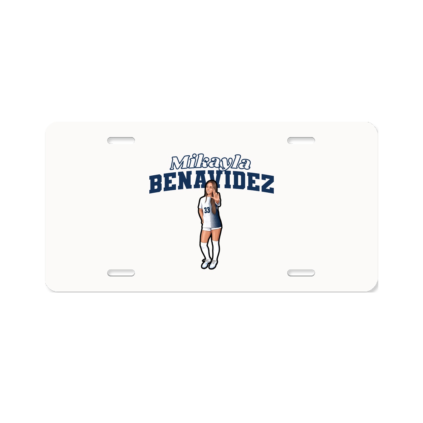 License Plate — Name Arch in Classic
