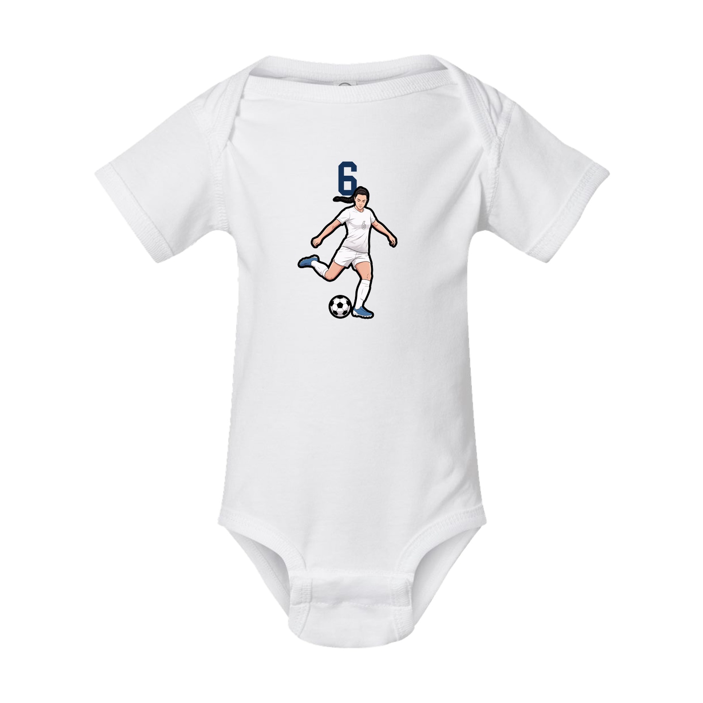 Baby Onesie — Number Top in White